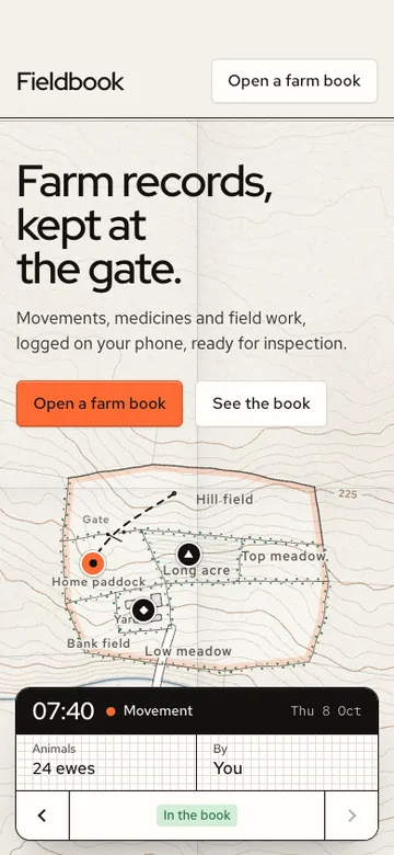 A phone page in the Furrow theme